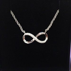 Silver Infinity Crystal Necklace